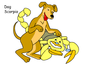 Dog/Scorpio pair illustration