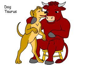 Dog/Taurus pair illustration