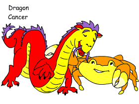 Dragon/Cancer pair illustration