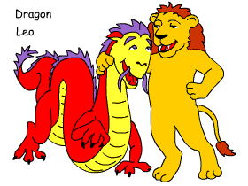 Dragon/Leo pair illustration