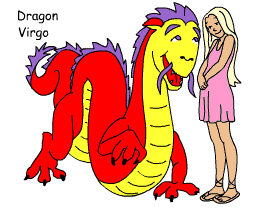 Dragon/Virgo pair illustration