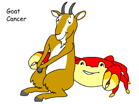 Goat/Cancer pair illustration