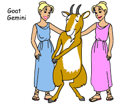 Goat/Gemini pair illustration