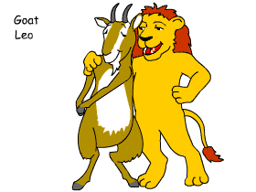 Goat/Leo pair illustration