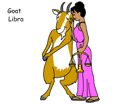 Goat/Libra pair illustration