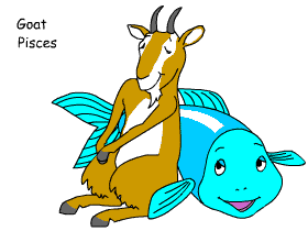 Goat/Pisces pair illustration
