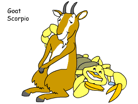 Goat/Scorpio pair illustration