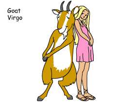 Goat/Virgo pair illustration