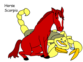 Horse/Scorpio pair illustration