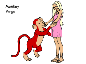Monkey/Virgo pair illustration