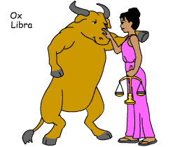 Ox/Libra pair illustration