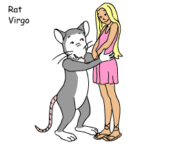 Rat/Virgo pair illustration