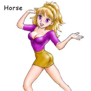 Horse female in sex